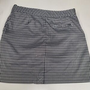 Izod Houndstooth Golf Skirt Mini Skirt Women's Black and White Short Fashionable